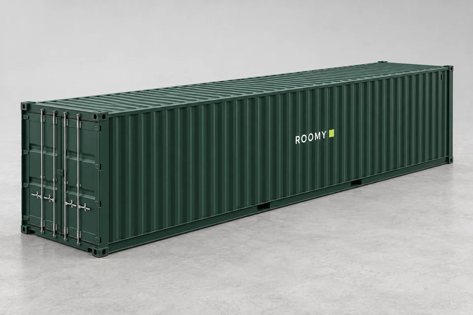 A long standard 40 ft ROOMY container, planned for the Large range